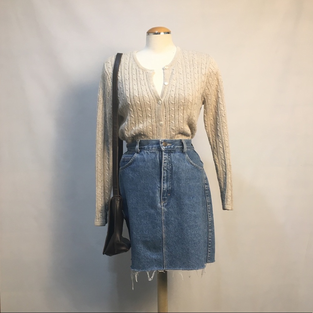 Vintage Talbot Cotton Knit Crew Neck Cardigan